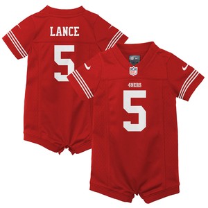 Trey Lance San Francisco 49ers Infant Romper Game Jersey - Scarlet Nfl