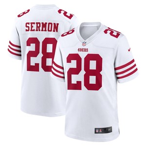 Trey Sermon San Francisco 49ers Player Game Jersey - White Nfl