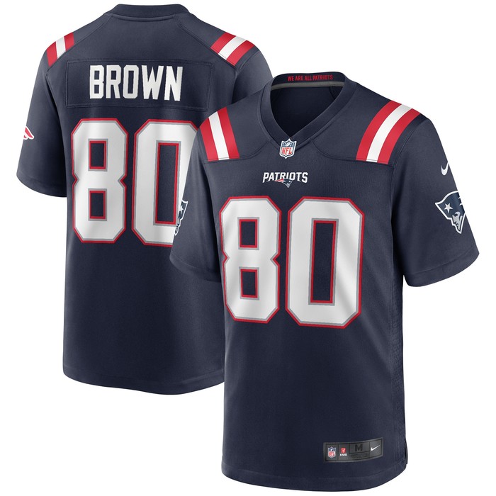 Troy Brown New England Patriots Game Retired Player Jersey - Navy Nfl