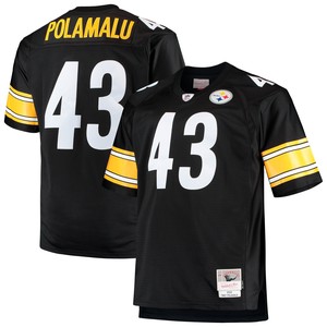 Troy Polamalu Pittsburgh Steelers Mitchell & Ness Big & Tall 2005 Retired Player Replica Jersey - Black Nfl