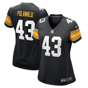 Troy Polamalu Pittsburgh Steelers Womens Retired Player Jersey - Black Nfl