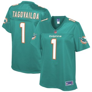 Tua Tagovailoa Miami Dolphins Nfl Pro Line Womens Player Team Jersey - Aqua