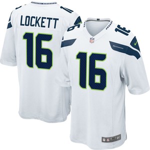 Tyler Lockett Seattle Seahawks Game Jersey White Nfl