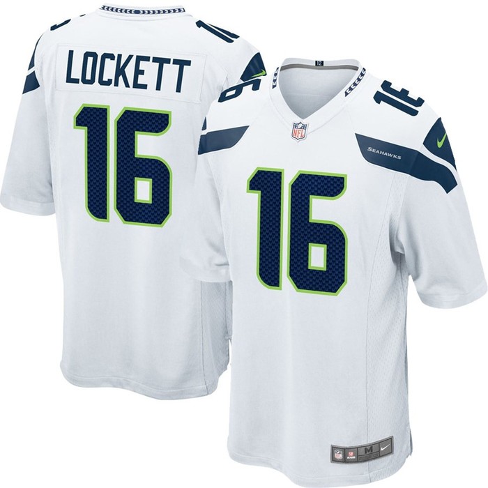 Tyler Lockett Seattle Seahawks Game Jersey - White Nfl