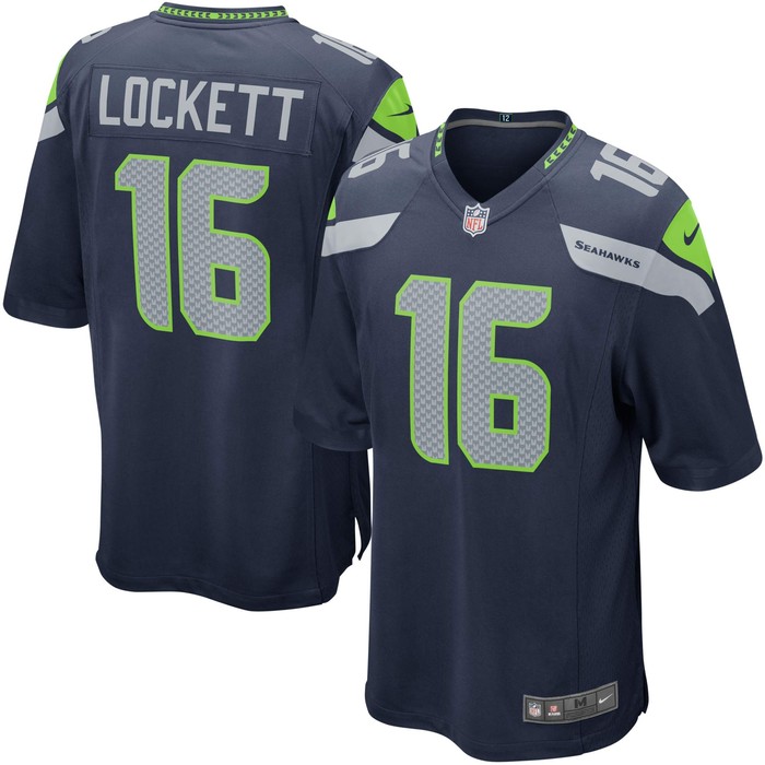 Tyler Lockett Seattle Seahawks Team Color Game Jersey College Navy Nfl