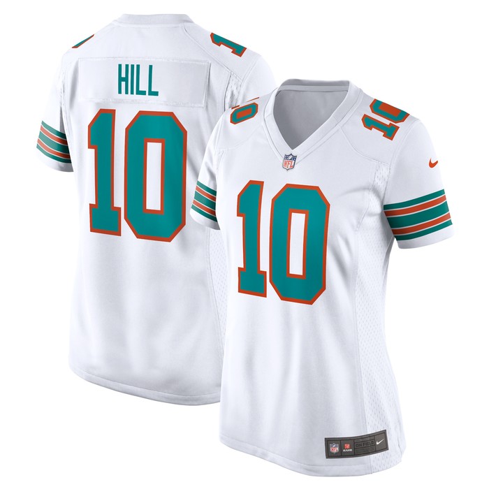 Tyreek Hill Miami Dolphins Womens Alternate Game Jersey - White Nfl