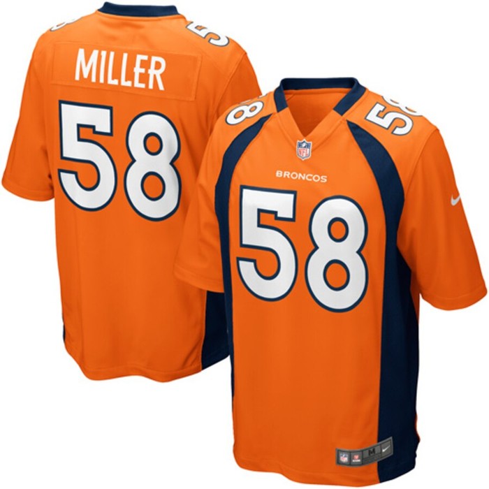 Von Miller Denver Broncos Nike Youth Team Color Game Jersey - Orange - Cocomos