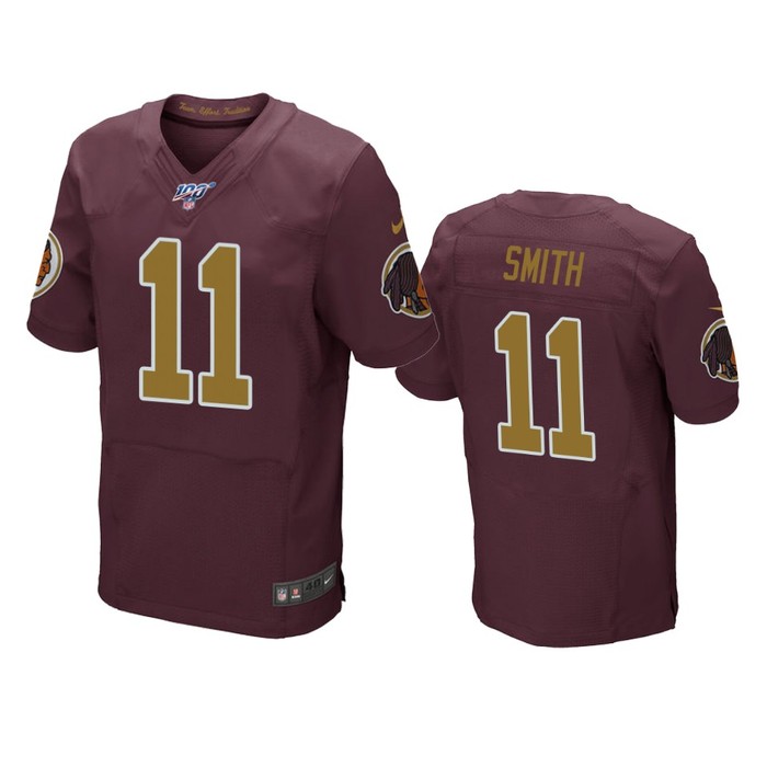 Washington Redskins Alex Smith Burgundy 100th Season Throwback Jersey