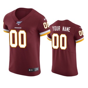 Washington Redskins Custom Burgundy 100th Season Vapor Elite Jersey