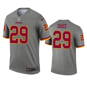 Washington Redskins Derrius Guice Gray Inverted Legend Jersey