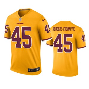 Washington Redskins Dominique Rodgers-cromartie Gold Color Rush Legend Jersey - Mens