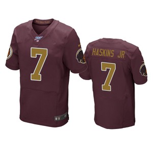 Washington Redskins Dwayne Haskins Burgundy 100th Season Throwback Jersey