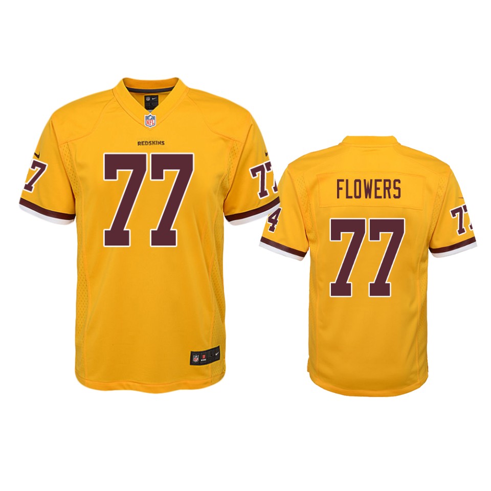 Washington Redskins Ereck Flowers Red Color Rush Game Jersey - Cocomos