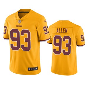 Washington Redskins Jonathan Allen Gold Nike Color Rush Limited Jersey