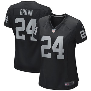 Willie Brown Las Vegas Raiders Womens Game Retired Player Jersey - Black Nfl