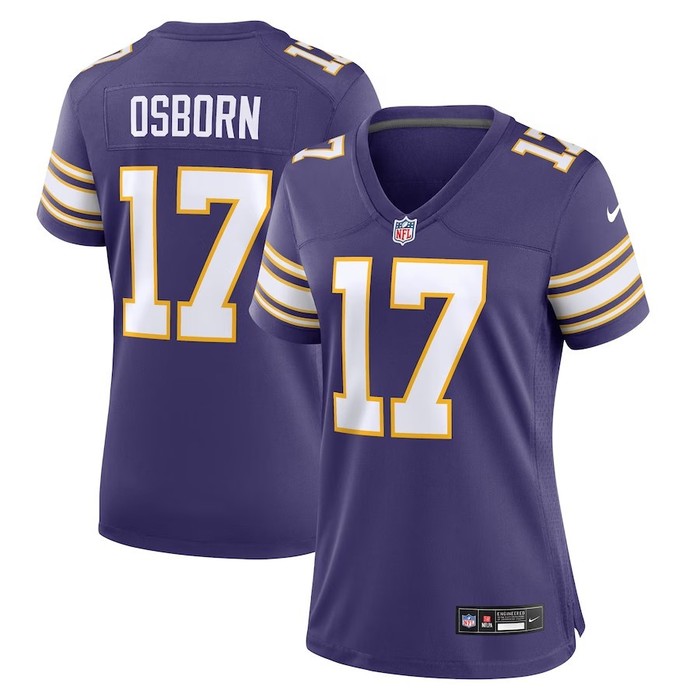 Women Minnesota Vikings #17 Kj Osborn Classic Player Game Jersey - Purple - Cocomos