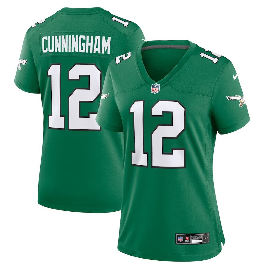 Women Philadelphia Eagles #12 Randall Cunningham Alternate Game Jersey - Kelly Green - Cocomos