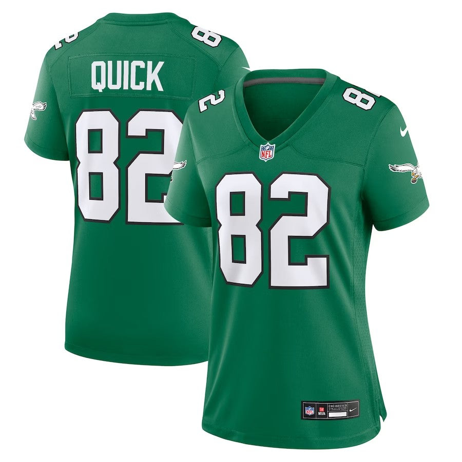 Women Philadelphia Eagles #82 Mike Quick Alternate Game Jersey - Kelly Green - Cocomos