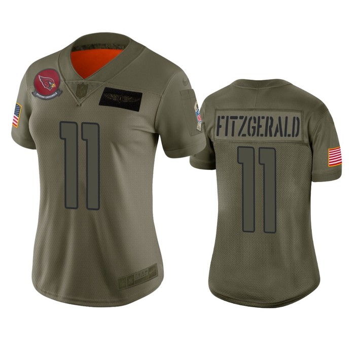 Womens Arizona Cardinals Larry Fitzgerald Camo 2019 Salute To Service Limited Jersey