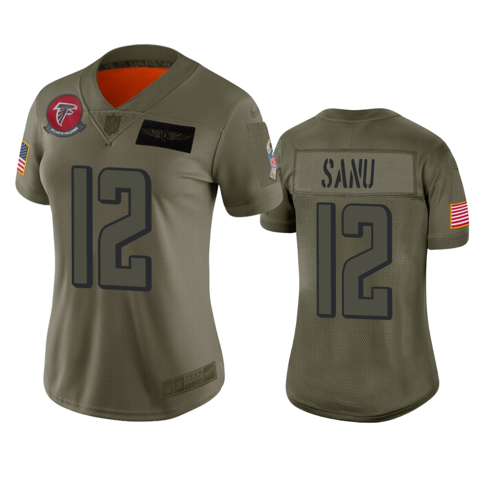 Womens Atlanta Falcons Mohamed Sanu Camo 2019 Salute To Service Limited Jersey - Cocomos