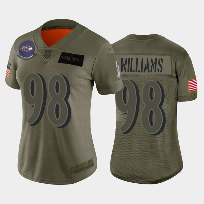 Womens Baltimore Ravens Brandon Williams Camo 2019 Salute To Service Limited Jersey - Cocomos