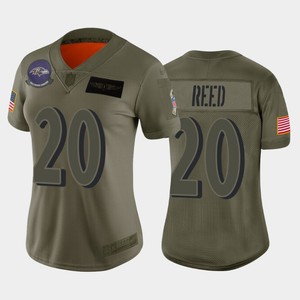 Womens Baltimore Ravens Ed Reed Camo 2019 Salute To Service Limited Jersey