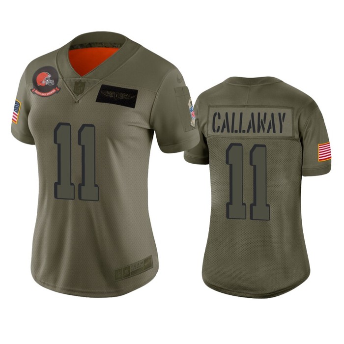 Womens Cleveland Browns Antonio Callaway Camo 2019 Salute To Service Limited Jersey