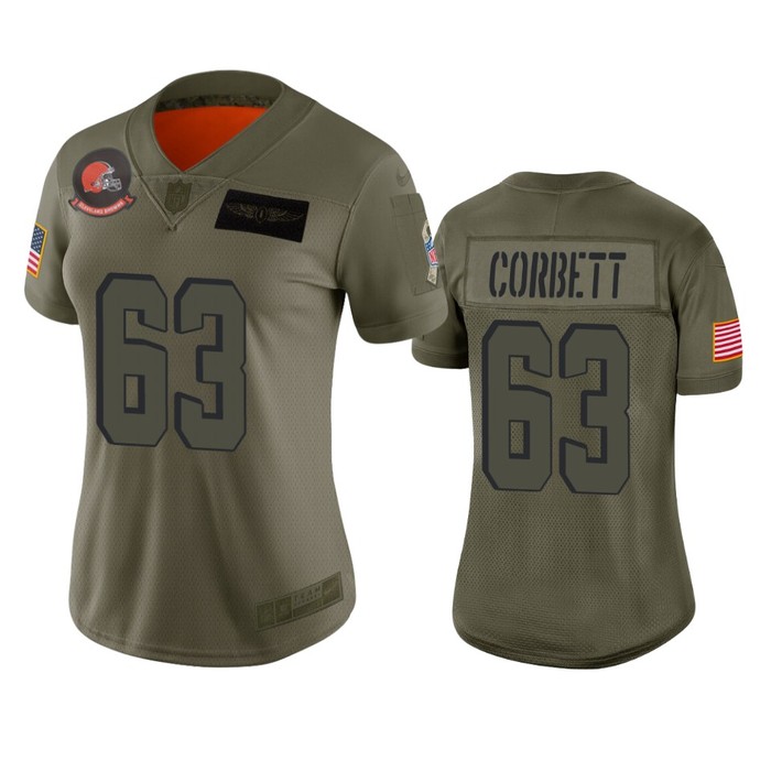 Womens Cleveland Browns Austin Corbett Camo 2019 Salute To Service Limited Jersey - Cocomos