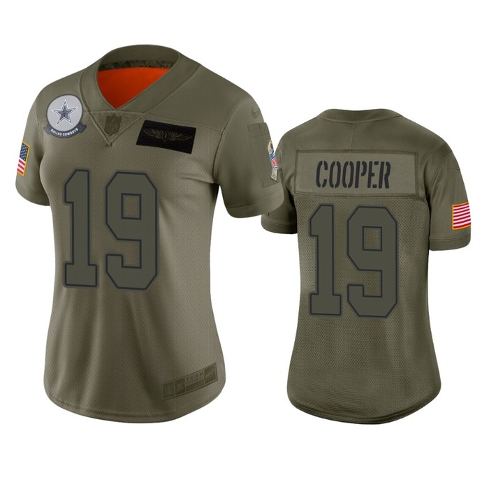 Womens Dallas Cowboys Amari Cooper Camo 2019 Salute To Service Limited Jersey