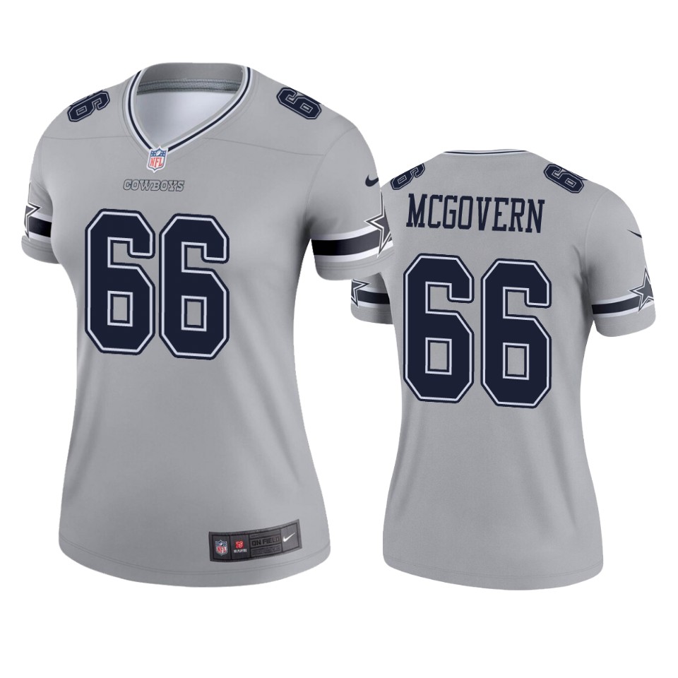 Womens Dallas Cowboys Connor Mcgovern Silver Inverted Legend Jersey - Cocomos