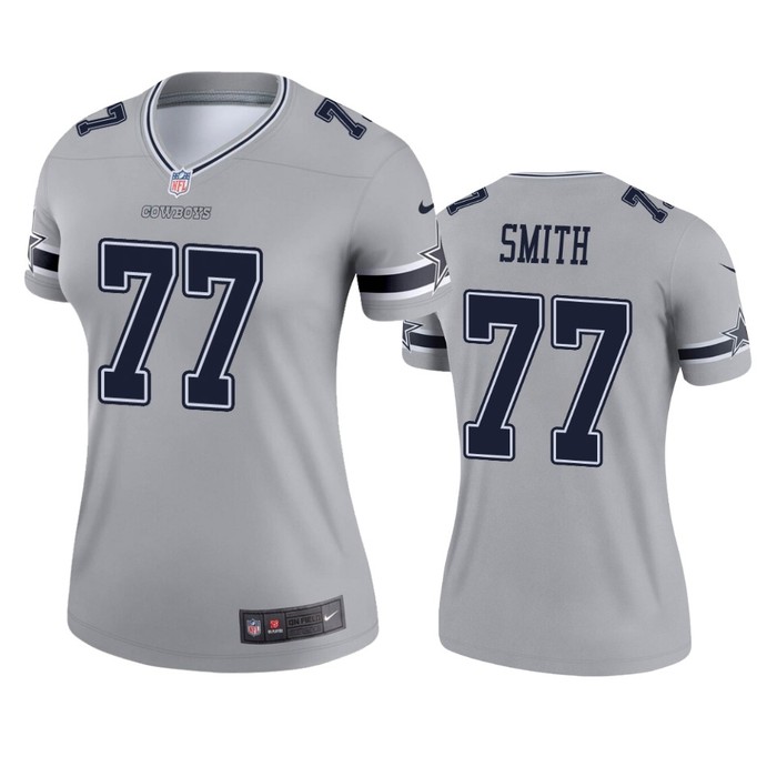 Womens Dallas Cowboys Emmitt Smith Silver Inverted Legend Jersey