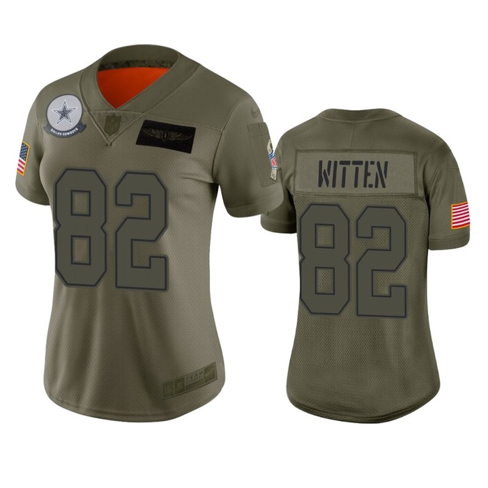 Womens Dallas Cowboys Jason Witten Camo 2019 Salute To Service Limited Jersey