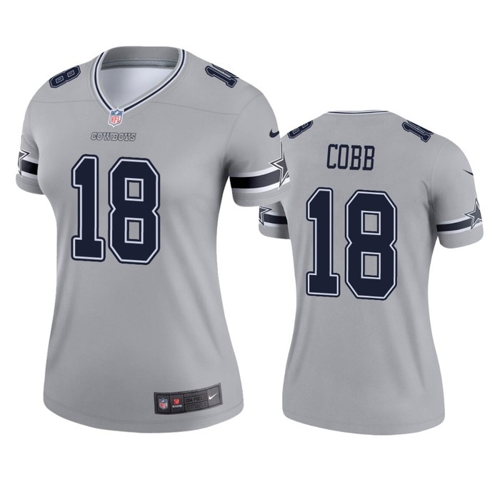 Womens Dallas Cowboys Randall Cobb Silver Inverted Legend Jersey - Cocomos