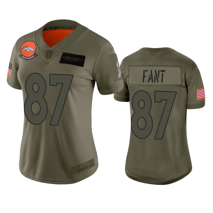 Womens Denver Broncos Noah Fant Camo 2019 Salute To Service Limited Jersey