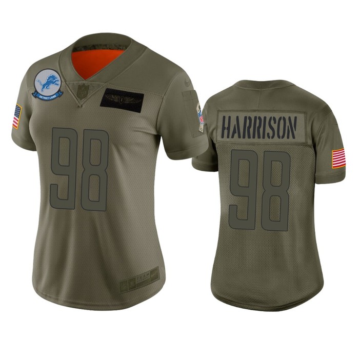 Womens Detroit Lions Damon Harrison Camo 2019 Salute To Service Limited Jersey