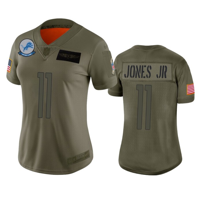 Womens Detroit Lions Marvin Jones Jr Camo 2019 Salute To Service Limited Jersey - Cocomos