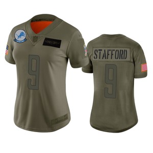 Womens Detroit Lions Matthew Stafford Camo 2019 Salute To Service Limited Jersey