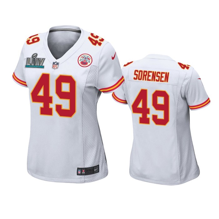 Womens Kansas City Chiefs Daniel Sorensen White Super Bowl Liv Game Jersey