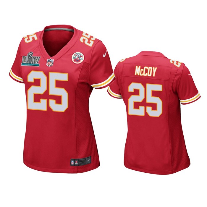 Womens Kansas City Chiefs Lesean Mccoy Red Super Bowl Liv Game Jersey