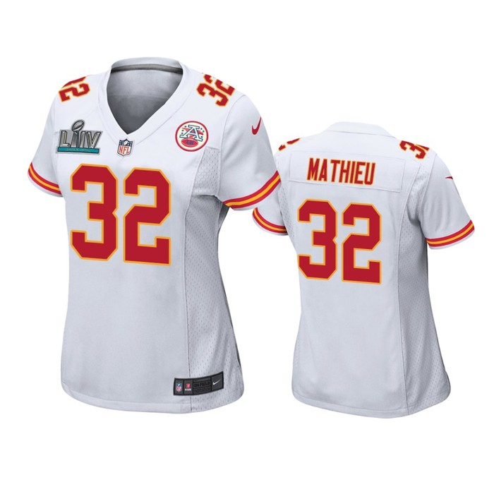 Womens Kansas City Chiefs Tyrann Mathieu White Super Bowl Liv Game Jersey