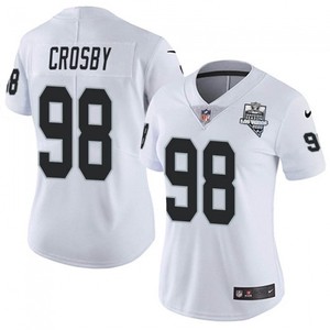 Womens Las Vegas Raiders #98 Maxx Crosby White 2020 Inaugural Season Vapor Untouchable Limited Stitched Jersey