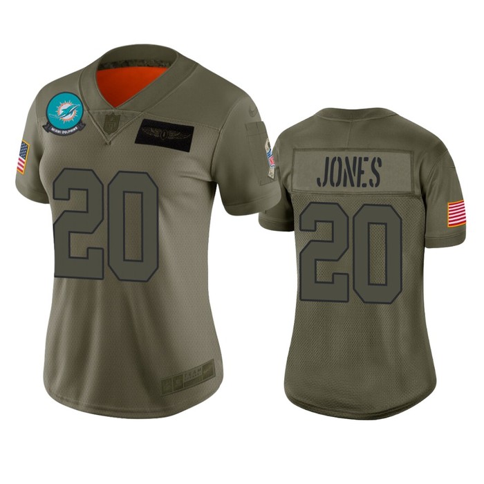 Womens Miami Dolphins Reshad Jones Camo 2019 Salute To Service Limited Jersey