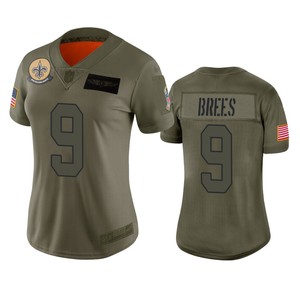 Womens New Orleans Saints Drew Brees Camo 2019 Salute To Service Limited Jersey