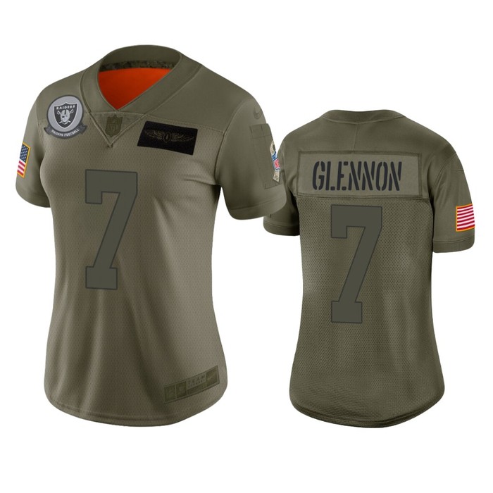 Womens Oakland Raiders Mike Glennon Camo 2019 Salute To Service Limited Jersey