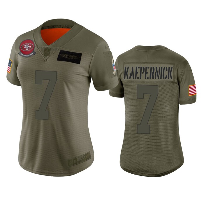 Womens San Francisco 49ers Colin Kaepernick Camo 2019 Salute To Service Limited Jersey