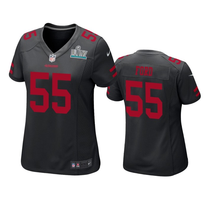 Womens San Francisco 49ers Dee Ford Black Super Bowl Liv Game Jersey