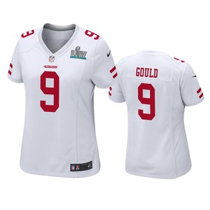 Womens San Francisco 49ers Robbie Gould White Super Bowl Liv Game Jersey