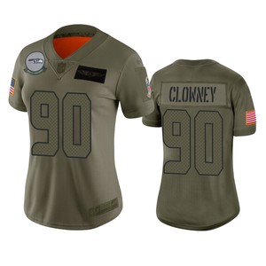 Womens Seattle Seahawks Jadeveon Clowney Camo 2019 Salute To Service Limited Jersey