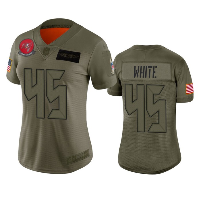 Womens Tampa Bay Buccaneers Devin White Camo 2019 Salute To Service Limited Jersey