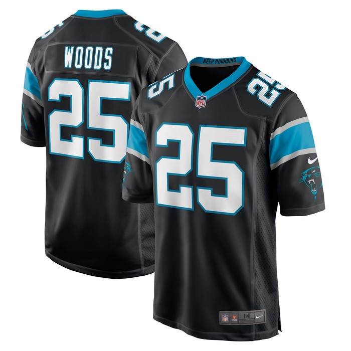 Xavier Woods Carolina Panthers Game Jersey - Black Nfl